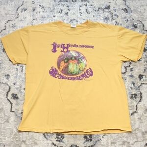 Jimi Hendrix Experience “Are You Experienced” Tee XL Yellow | 2013 Graphic Band